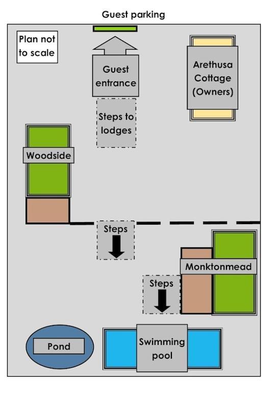 'Monktonmead Lodge' In Secluded Setting, With Private Indoor Pool. 赖德 外观 照片